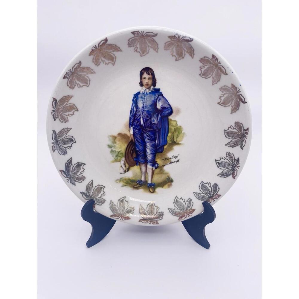 Blue Boy Burslem England Collectible Trinket Dish Ralph 1750 Wood & Sons 4.5”